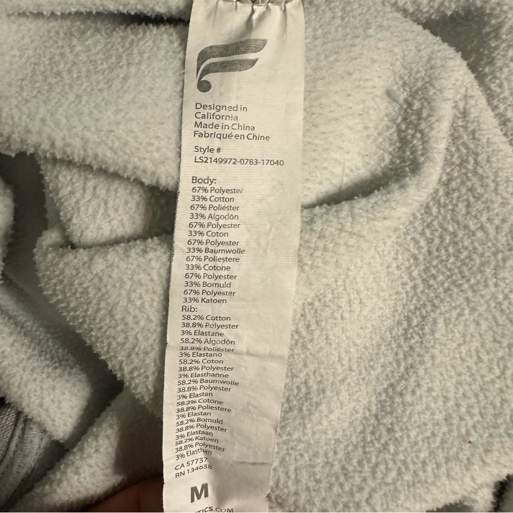 Fabletics Gray Quarter Zip Cropped Sweatshirt M - image 8